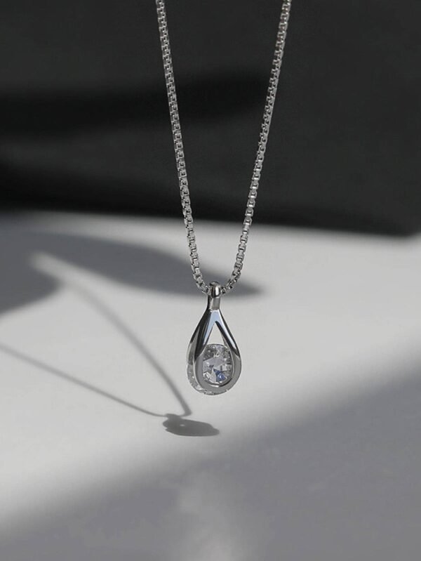 Collier Goutte Inox Femme – Image 3