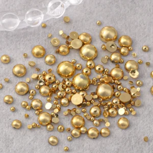 200 pcs Perles or plat