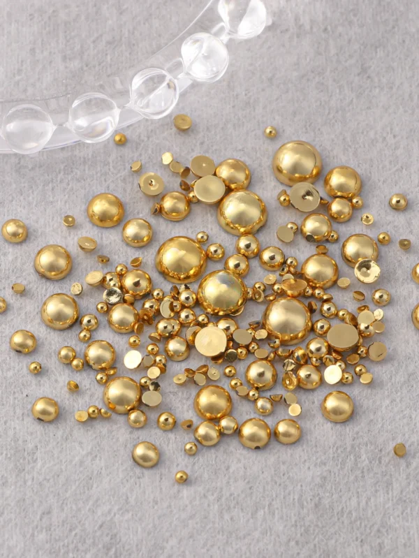 200 pcs Perles or plat