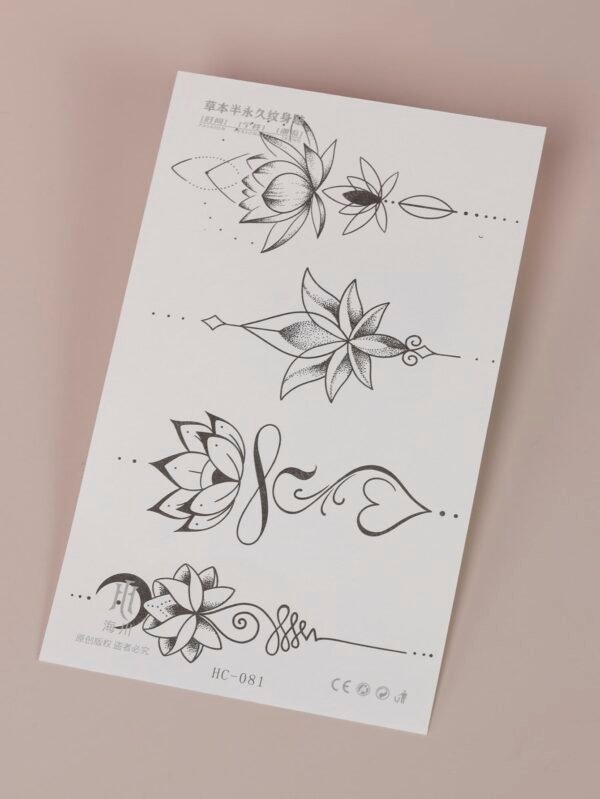 2 pcs tatouages lotus bleu – Image 7