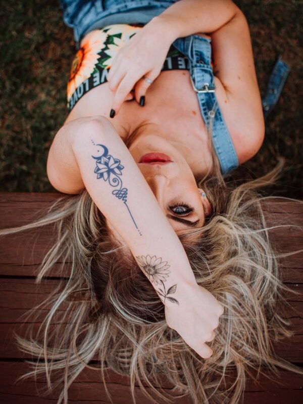 2 pcs tatouages lotus bleu – Image 6