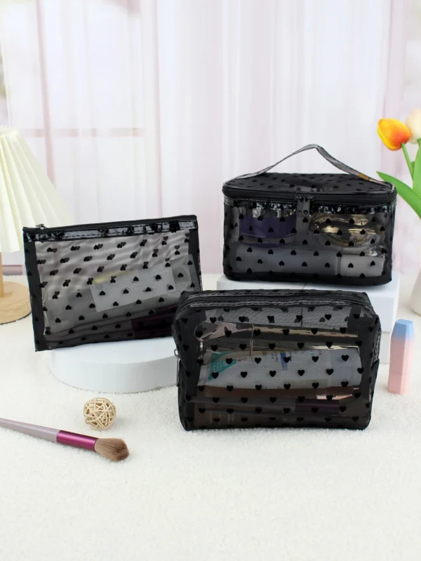 3 pcs sac maquillage voyage