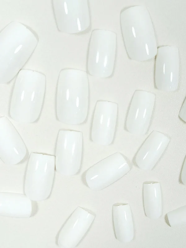 24 pcs ongles carrés French blancs – Image 2