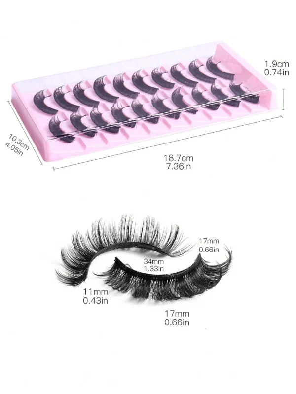 10 Paires De Bandes De Cils Russes – Image 3