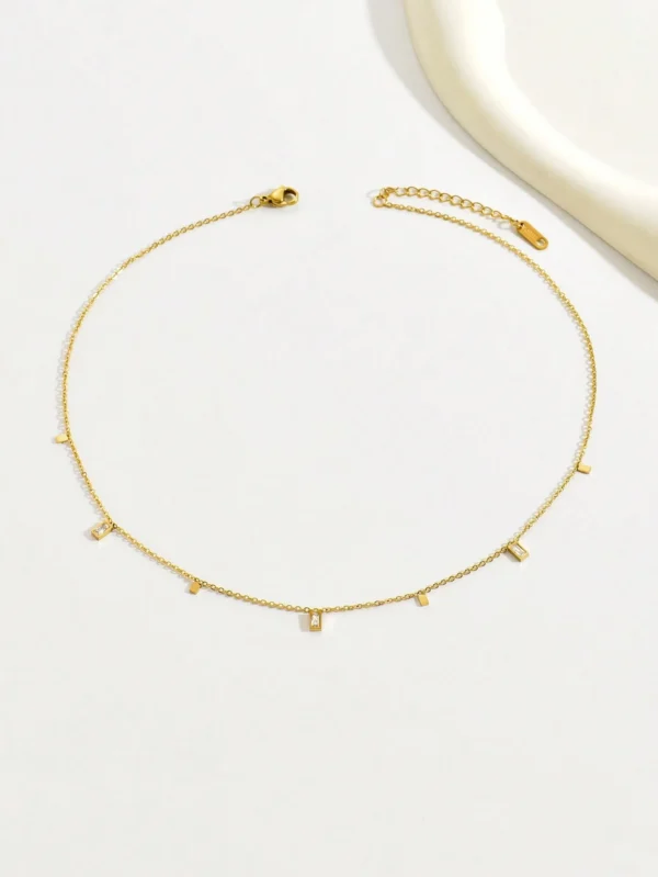 1 Collier Carré Zirconium – Image 6
