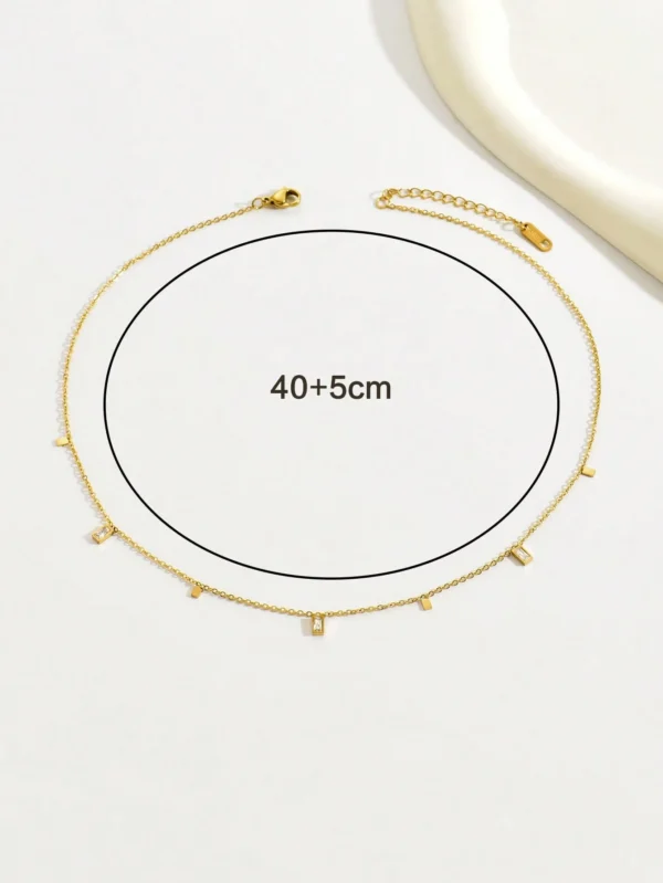 1 Collier Carré Zirconium – Image 7