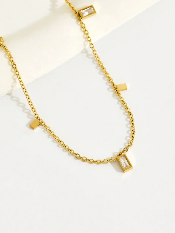 1 Collier Carré Zirconium – Image 5