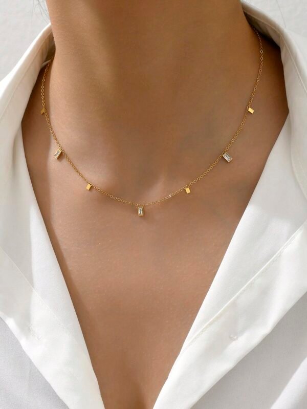 1 Collier Carré Zirconium – Image 11