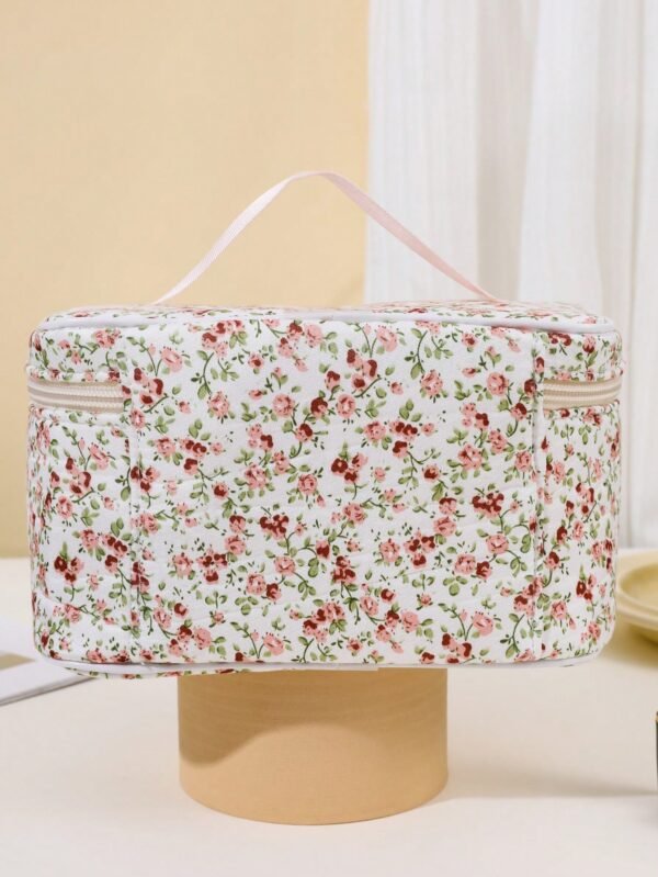 1 pcs sac maquillage pliable floral – Image 6