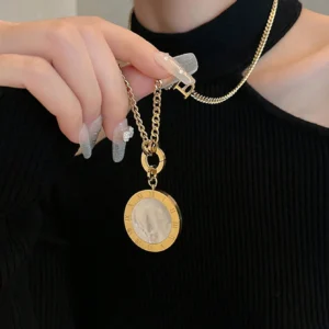 Collier Noir Blanc Double