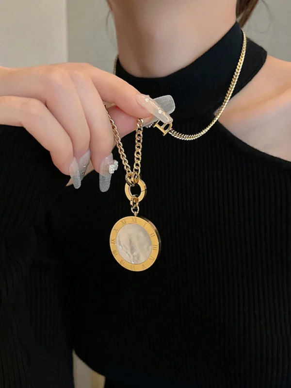 Collier Noir Blanc Double