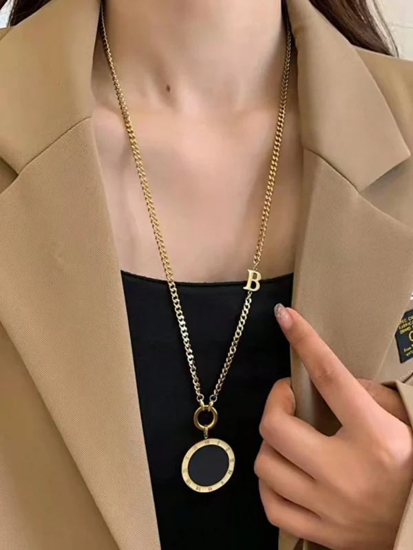 Collier Noir Blanc Double – Image 8