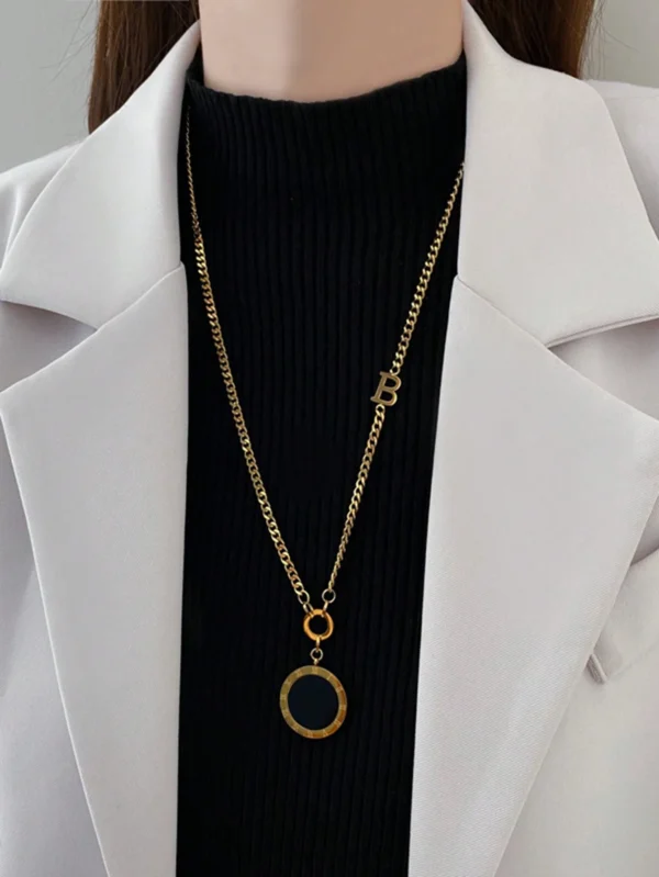 Collier Noir Blanc Double – Image 10