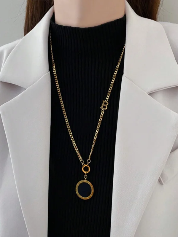 Collier Noir Blanc Double – Image 15
