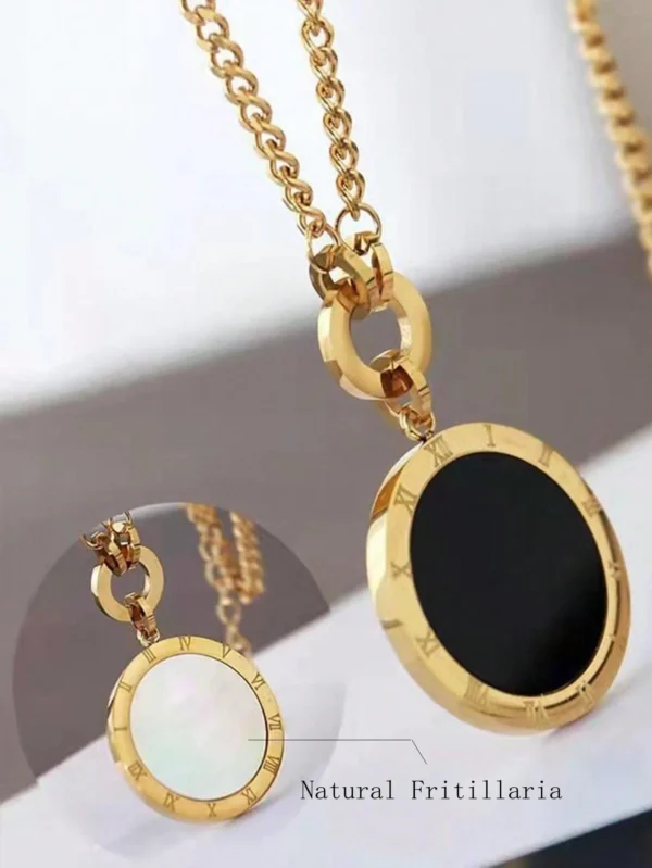 Collier Noir Blanc Double – Image 11