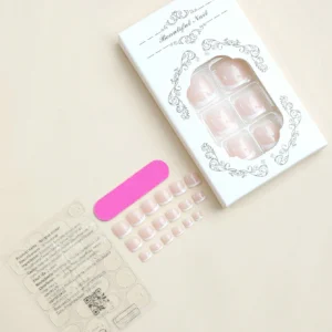24 pcs ongles orteils French blancs