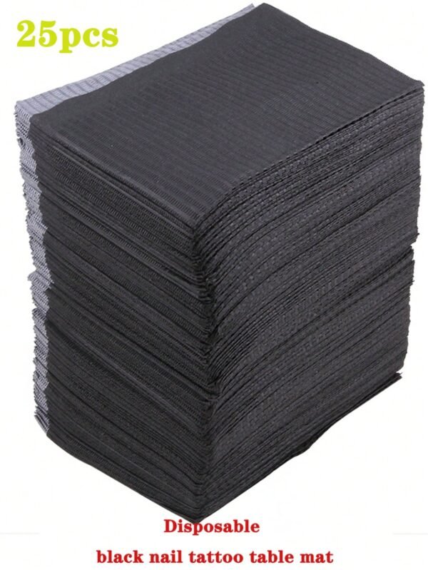 25 pcs tapis table jetable noir