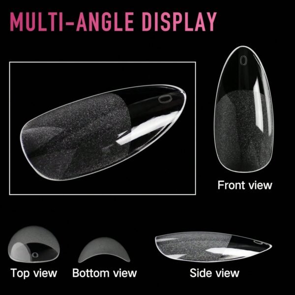 120 pcs ongles amande mats transparents – Image 3