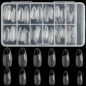 120 pcs ongles amande mats transparents