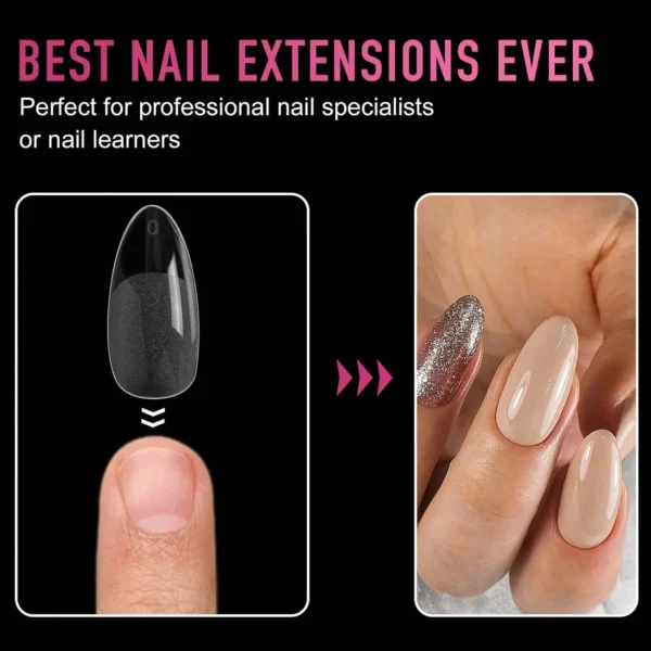 120 pcs ongles amande mats transparents – Image 4