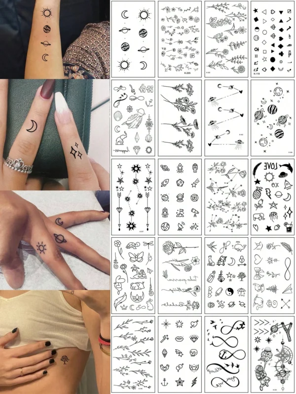 20 feuilles tattoos arbre ciel