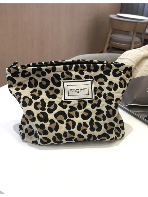 1 pc Sac léopard maquillage Y2K