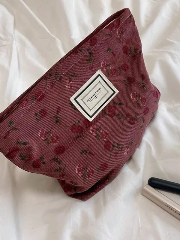 1 pcs sac maquillage hexagonal fleurs