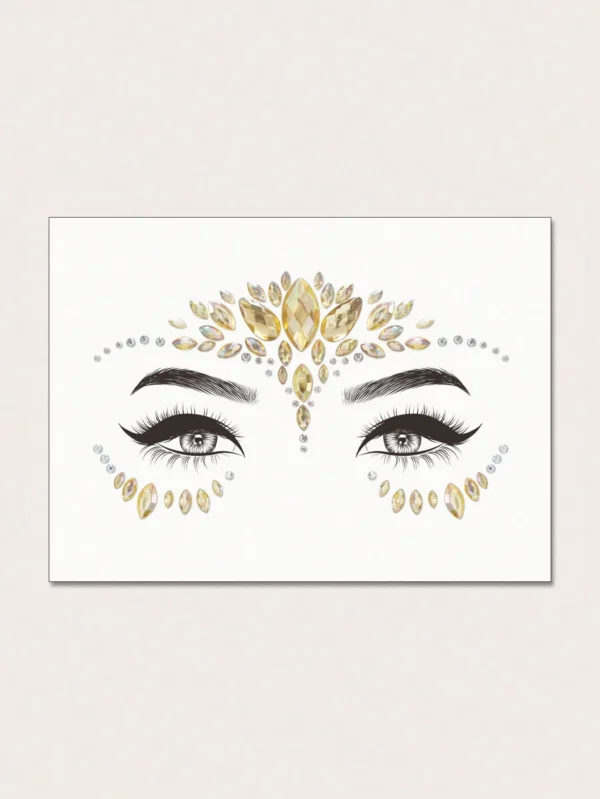 1 feuille strass visage – Image 2