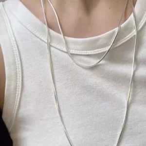 Collier Chaîne Pull Double
