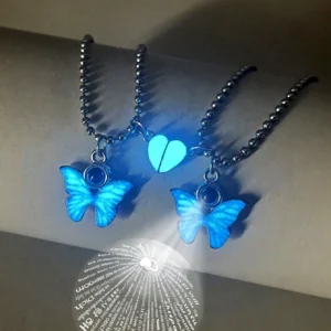 2 Colliers Cœur Papillon
