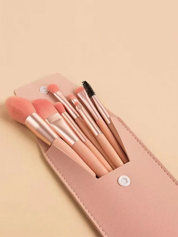 8 pcs pinceaux rose corail – Image 3