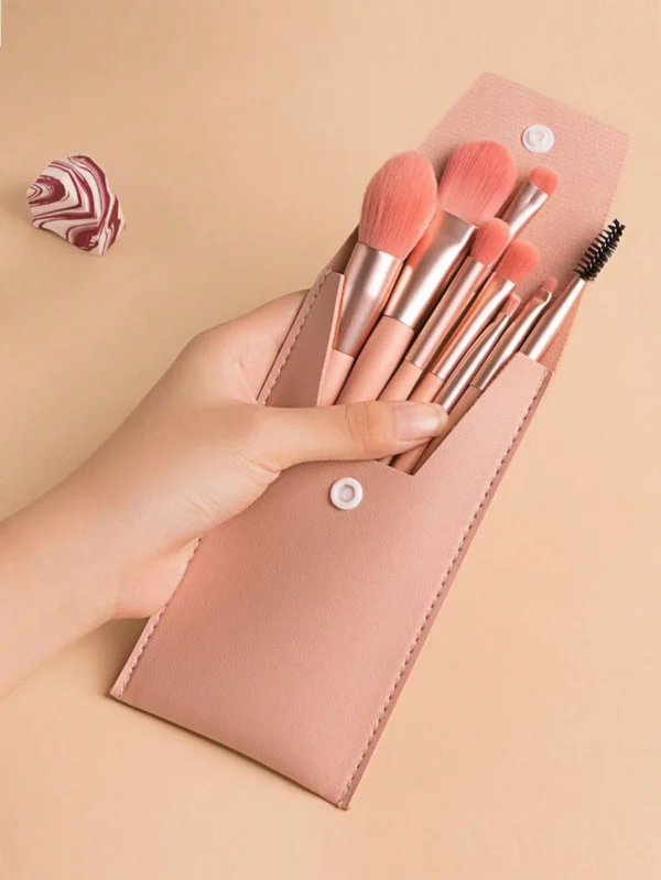 8 pcs pinceaux rose corail – Image 4