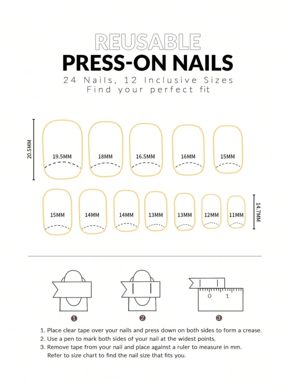 24 pcs ongles carrés dégradé sexy – Image 5