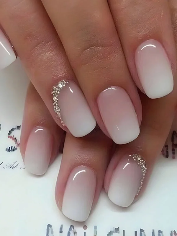 24 pcs ongles carrés dégradé sexy
