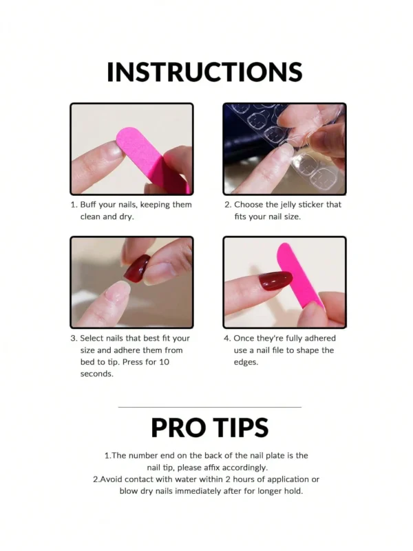 24 pcs ongles carrés dégradé sexy – Image 4