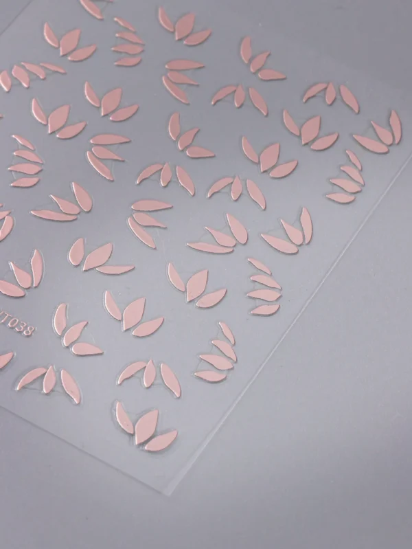 2 pcs Autocollants feuilles dorées – Image 6