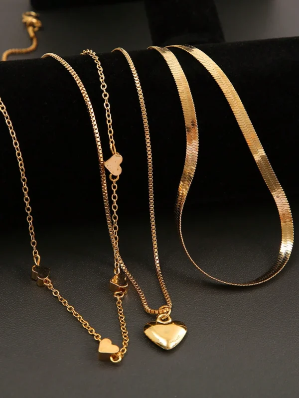 Collier Cœur Multicouche Serpent – Image 4