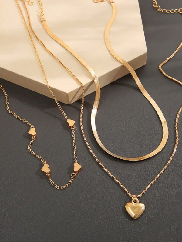 Collier Cœur Multicouche Serpent – Image 2