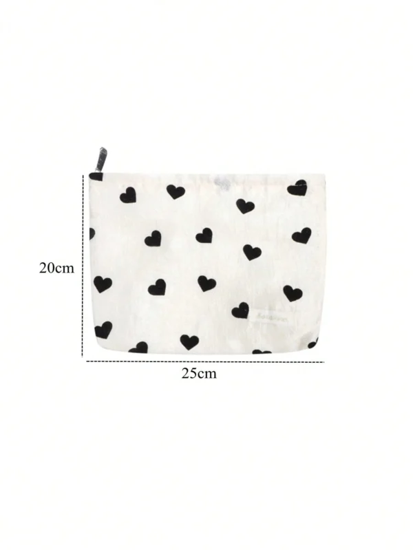 1 pc sac cœur noir cosmétique – Image 6