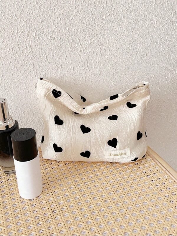 1 pc sac cœur noir cosmétique