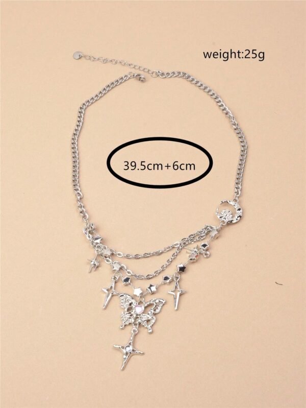 Collier Papillon Lune Strass – Image 7