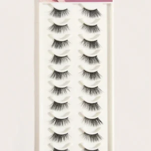10 paires demi-cils épais manga