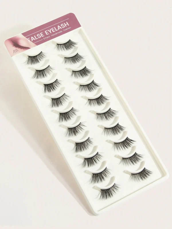 10 paires demi-cils épais manga
