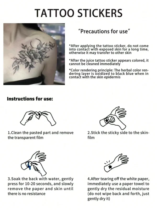 1 pc tatouage phrase poignet – Image 5
