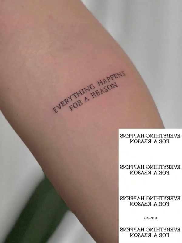 1 pc tatouage phrase poignet