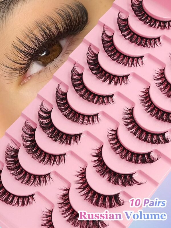 10 paires faux cils