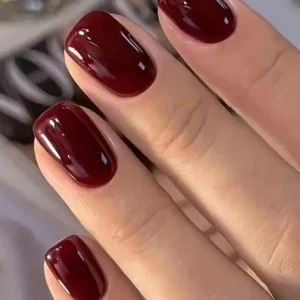 24 pcs ongles rouges colle stickers