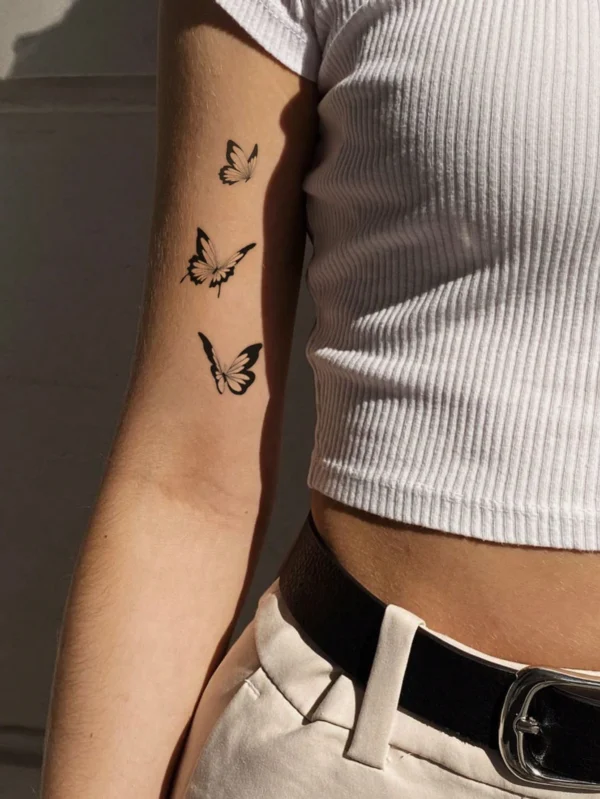 6 pcs tatouages papillon fleur – Image 4