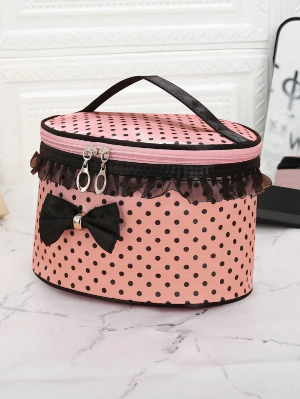 1 pc Sac maquillage pois rond – Image 4
