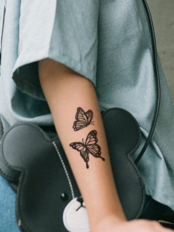1 pc tatouage papillon noir – Image 4